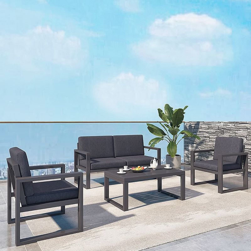 outdoor sofa and table